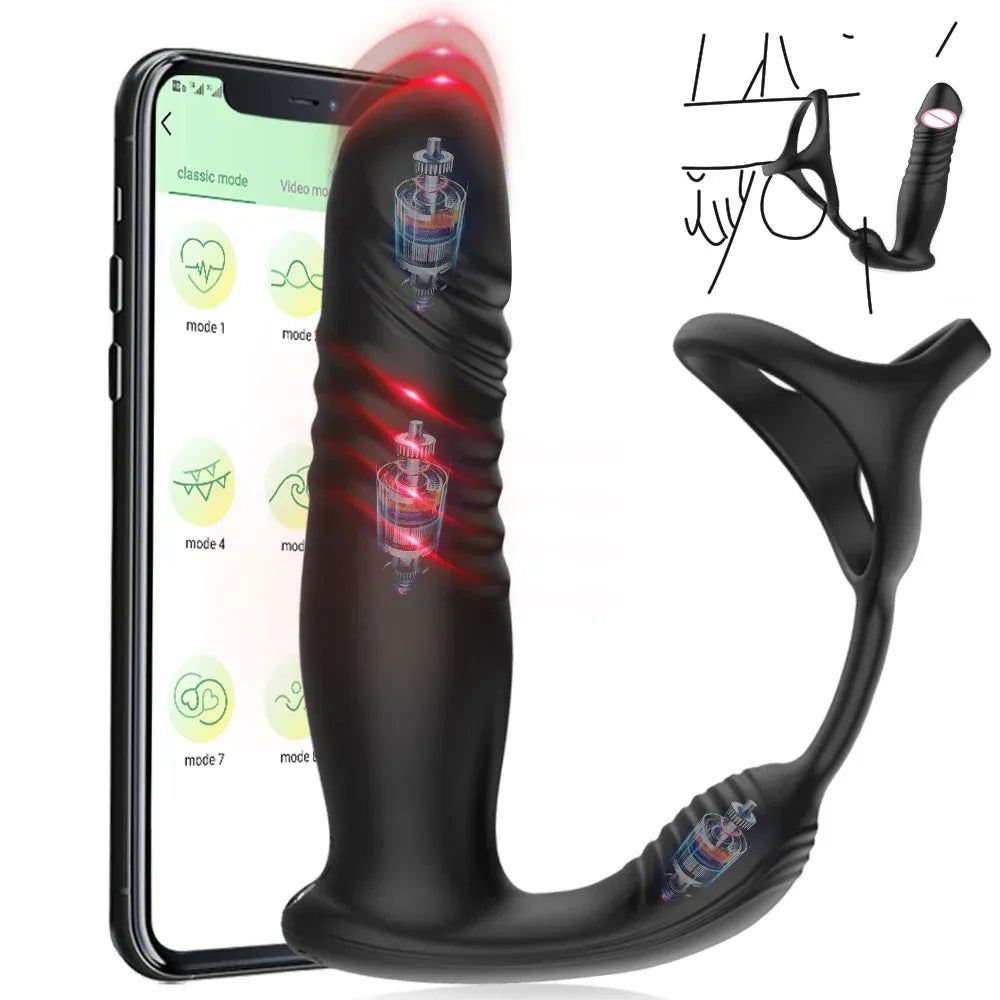 Smart Telescopic Anal Vibrator For Mens Pleasure